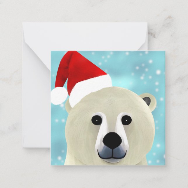 Tarjeta Pequeña Oso polar (Anverso)