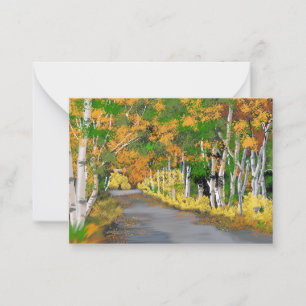 Tarjeta Pequeña Otoño Aspen Country Blank