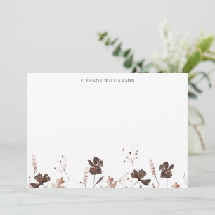 Tarjeta Pequeña Otoño botánico otoñal deja personalizado