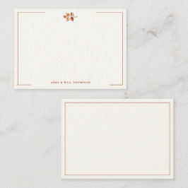 Tarjeta Pequeña Otoño Sale Terracotta Pareja Elegante De Bodas