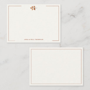 Tarjeta Pequeña Otoño Sale Terracotta Pareja Elegante De Bodas