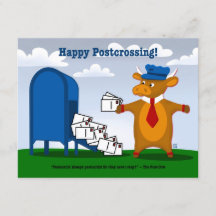 PACK OF 10 Postcrossing Post Cow Postcards