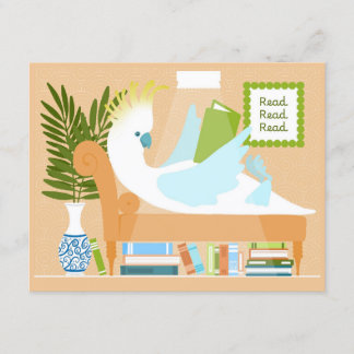 Tarjeta Pequeña PACK of 10 Reading Cockatoo Postcards