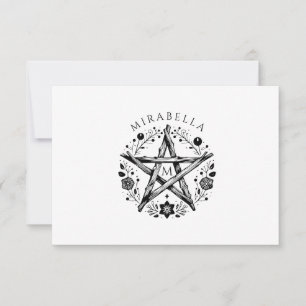Tarjeta Pequeña Pagan Pentagram