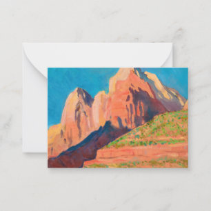 Tarjeta Pequeña Paisaje, Parque Nacional de Zion, por Maynard Dixo