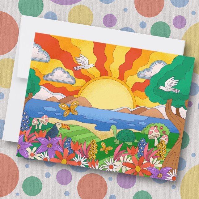 Tarjeta Pequeña Paisaje Retro Cool (Subido por el creador)