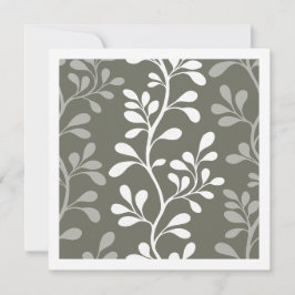 Tarjeta Pequeña Paisley Waltz Dark Green Minimal Modern Botanical