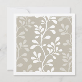 Tarjeta Pequeña Paisley Waltz Silhouette Beige Minimal Botanical