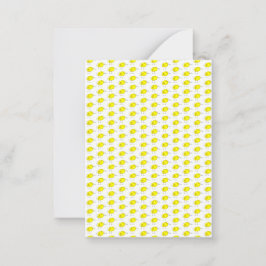 Tarjeta Pequeña Pájaros Amarillos Divertidos Doodle
