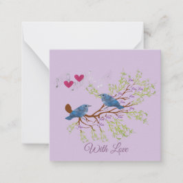 Tarjeta Pequeña Pájaros del amor