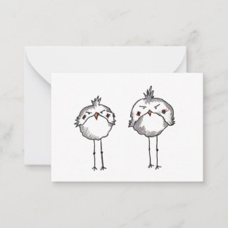 Tarjeta Pequeña Pájaros gruñones