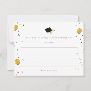 Tarjeta Pequeña Palabras de consejos de sabiduría para graduados/e