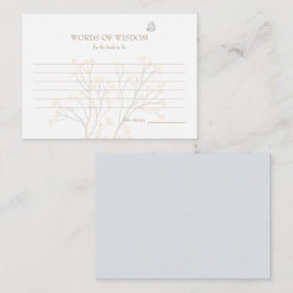 Tarjeta Pequeña Palabras de sabiduría de mariposa azul pálido