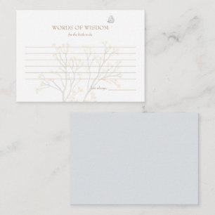 Tarjeta Pequeña Palabras de sabiduría de mariposa azul pálido