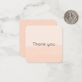 Tarjeta Pequeña Pale Orange Watercolor Abstract