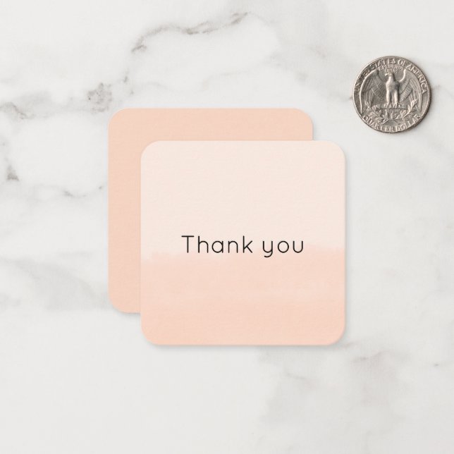 Tarjeta Pequeña Pale Orange Watercolor Abstract (Anverso/Reverso In Situ)