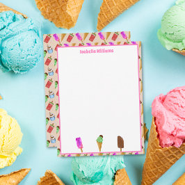 Tarjeta Pequeña Paletas de helado Patrón Personalizado 