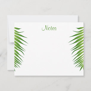Tarjeta Pequeña Palm manuscrita de escritura deja Floral de planti