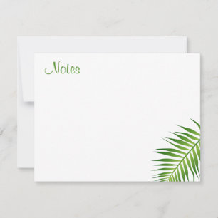 Tarjeta Pequeña Palm manuscrita de escritura deja Floral de planti