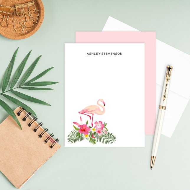 Tarjeta Pequeña Palm Tropical Sale Nombre Personalizado Flamingo R (Subido por el creador)