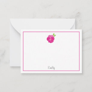 Tarjeta Pequeña Panorama de acuarela rosa magenta