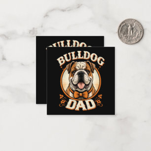 Tarjeta Pequeña Papá Bulldog – Día del Padre Bulldog Vintage Adora