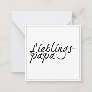 Tarjeta Pequeña Papá favorito - letra negra 00001