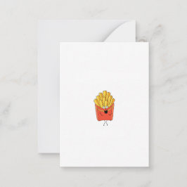 Tarjeta Pequeña Papas fritas temáticas