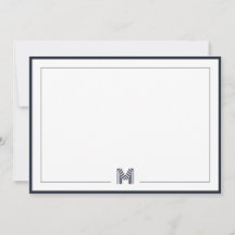 Papel de Carta con Monograma Minimalista de Doble
