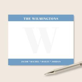 Tarjeta Pequeña Papel de Carta con Monograma Moderno y Audaz con A