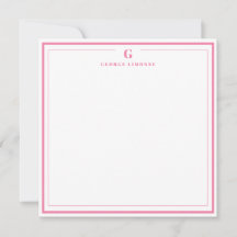 Papel de carta con monograma personalizado y borde