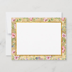 Tarjeta Pequeña Papel de carta de flores silvestres en acuarela pa