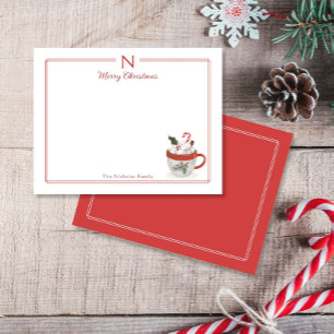 Tarjeta Pequeña Papel de carta de Navidad de estación de cacao cal