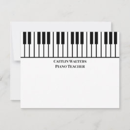Tarjeta Pequeña Papel de carta personal para profesora de piano
