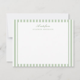 Tarjeta Pequeña Papel de carta personalizado clásico con rayas ver