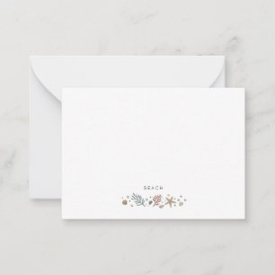Tarjeta Pequeña Papel de carta personalizado clásico de playa 5x7