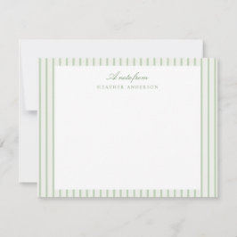 Tarjeta Pequeña Papel de carta personalizado clásico verde esmeral