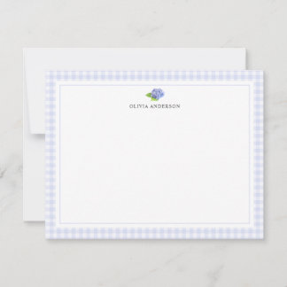 Tarjeta Pequeña Papel de carta personalizado con borde de cuadros