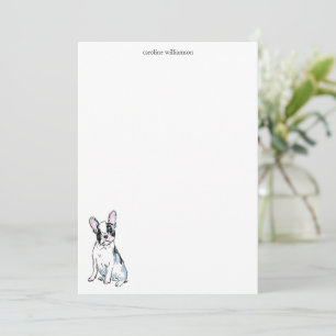 Tarjeta Pequeña Papel de carta personalizado con Bulldog Francés a