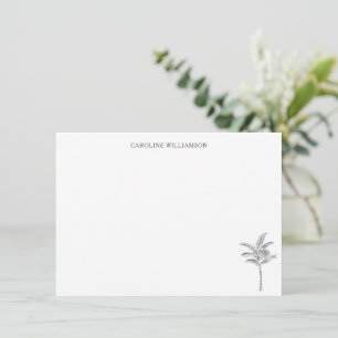 Tarjeta Pequeña Papel de carta personalizado con nombre de árbol d