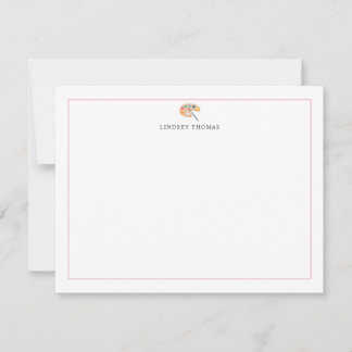 Tarjeta Pequeña Papel de carta personalizado con paleta de pintura