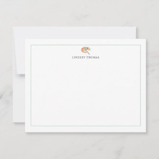 Tarjeta Pequeña Papel de carta personalizado con paleta de pintura
