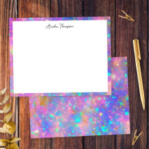 Papel de carta personalizado con piedra de opal de