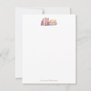 Tarjeta Pequeña Papel de carta personalizado con tema de amantes d
