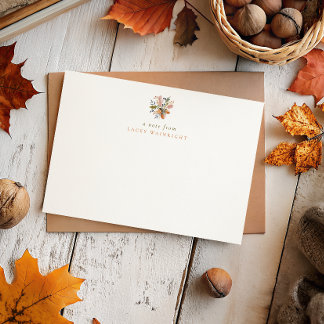 Tarjeta Pequeña Papel de carta personalizado de Acuarela de Bellot