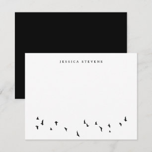 Tarjeta Pequeña Papel de carta personalizado de aves voladoras min