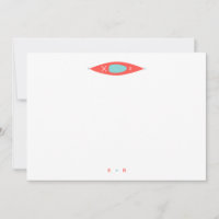 Papel de carta personalizado Kayak Modern Aqua Blu
