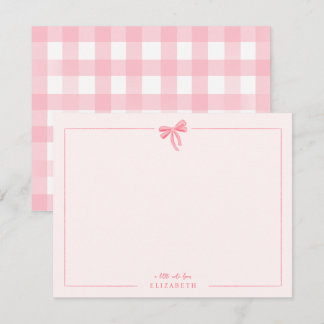 Tarjeta Pequeña Papel de carta personalizado para bebé con lazo de
