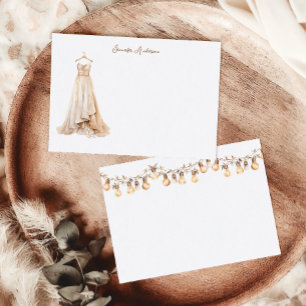 Tarjeta Pequeña Papel de carta personalizado para boda boho