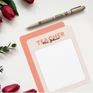 Tarjeta Pequeña Papel de carta personalizado para maestros fin de